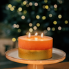 Orange & Cinnamon, Gold Dipped Multiwick Candle