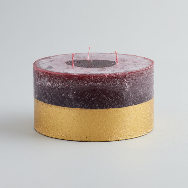 Figgy Pudding, Gold Half-Dipped Multiwick Candle