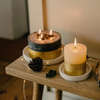 Inspiritus, Gold Dipped Pillar Candle