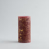 Figgy Pudding, Gold Marbled Pillar Candle