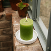 Geranium Leaf, Fragranced Coloured Pillar