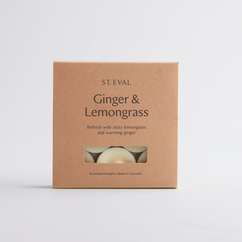 Ginger & Lemongrass, Scented Tealights