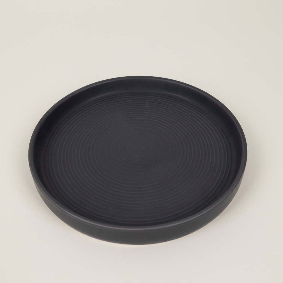 Charcoal Candle Plate, Large