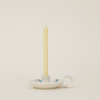 Sky Blue Brushmarks, 1/2" Candle Holder with Handle