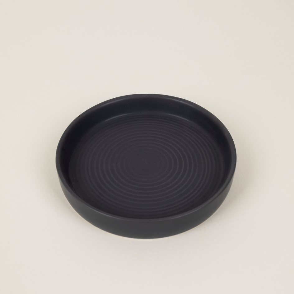 Charcoal Candle Plate, Small