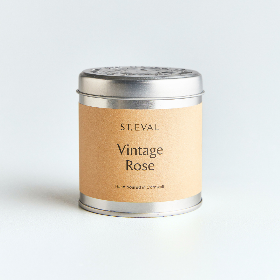 Vintage Rose Scented Tin Candle