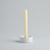 White Speckle 7/8” Candle Holder